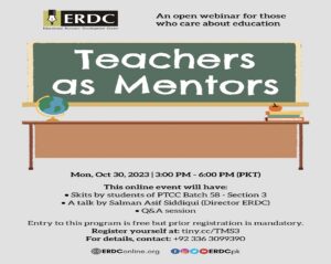 Read more about the article Webinar on Teacher as Mentors