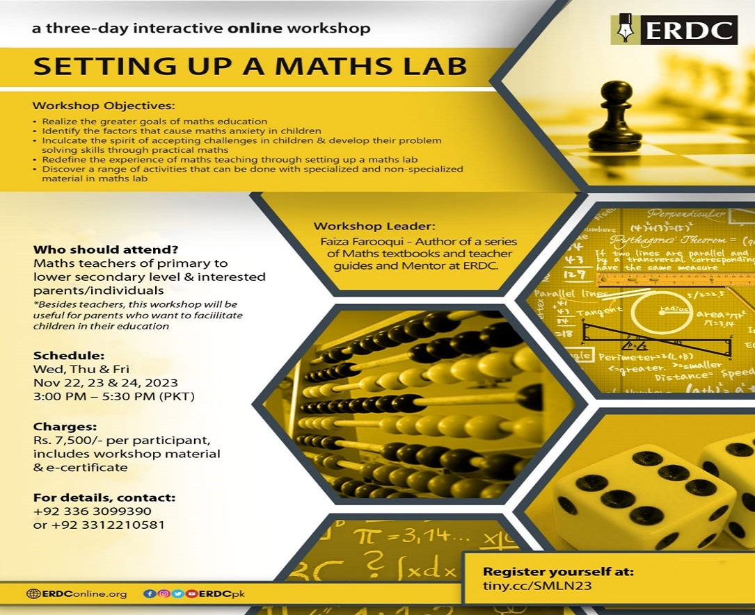 You are currently viewing A 03-Day Interactive Online Workshop on Setting up A Maths Lab