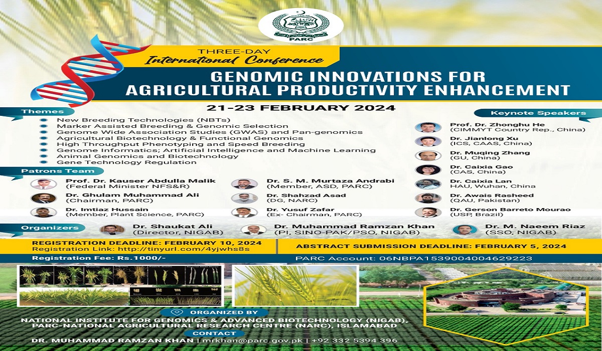You are currently viewing Event: Genomic Innovations For Agriculture Productivity Enhancement