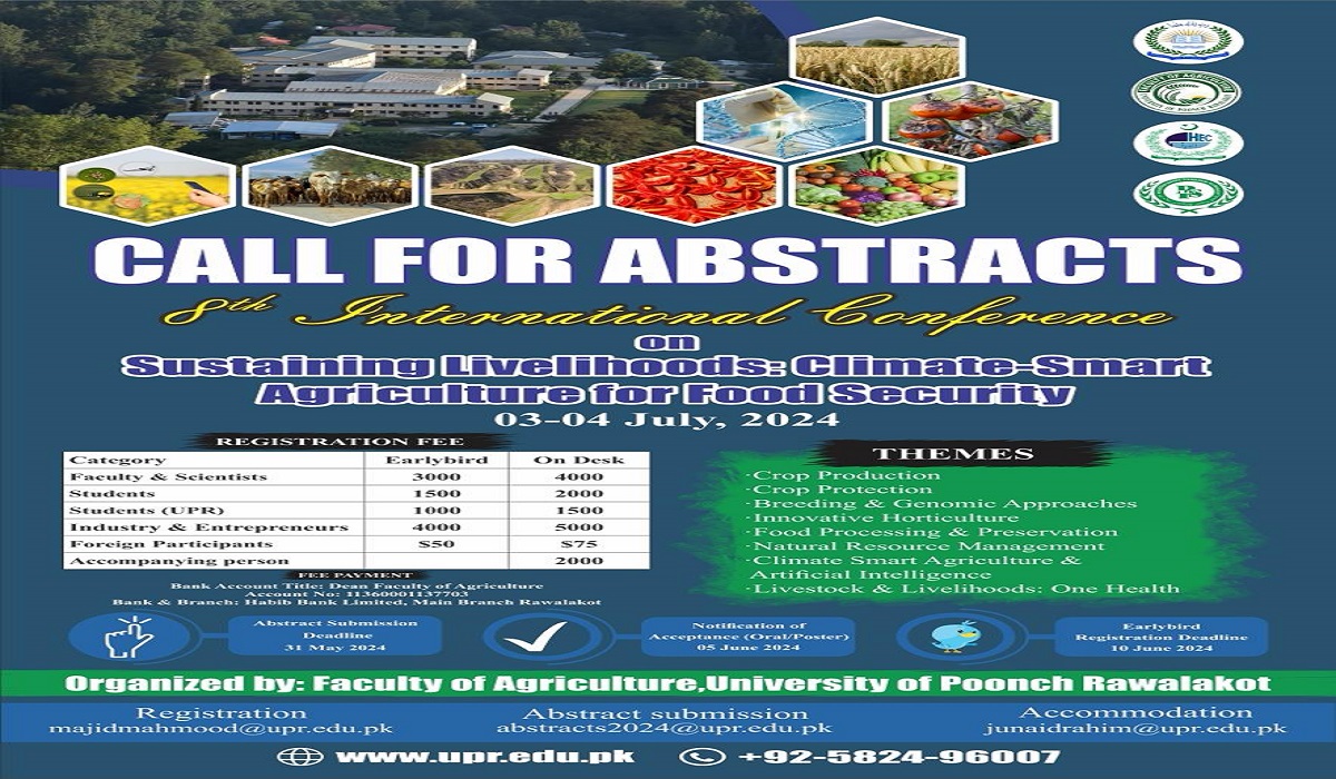 Read more about the article Event: 8th International Conference on “Sustainable Livelihood: Climate-Smart Agriculture for Food and Security”