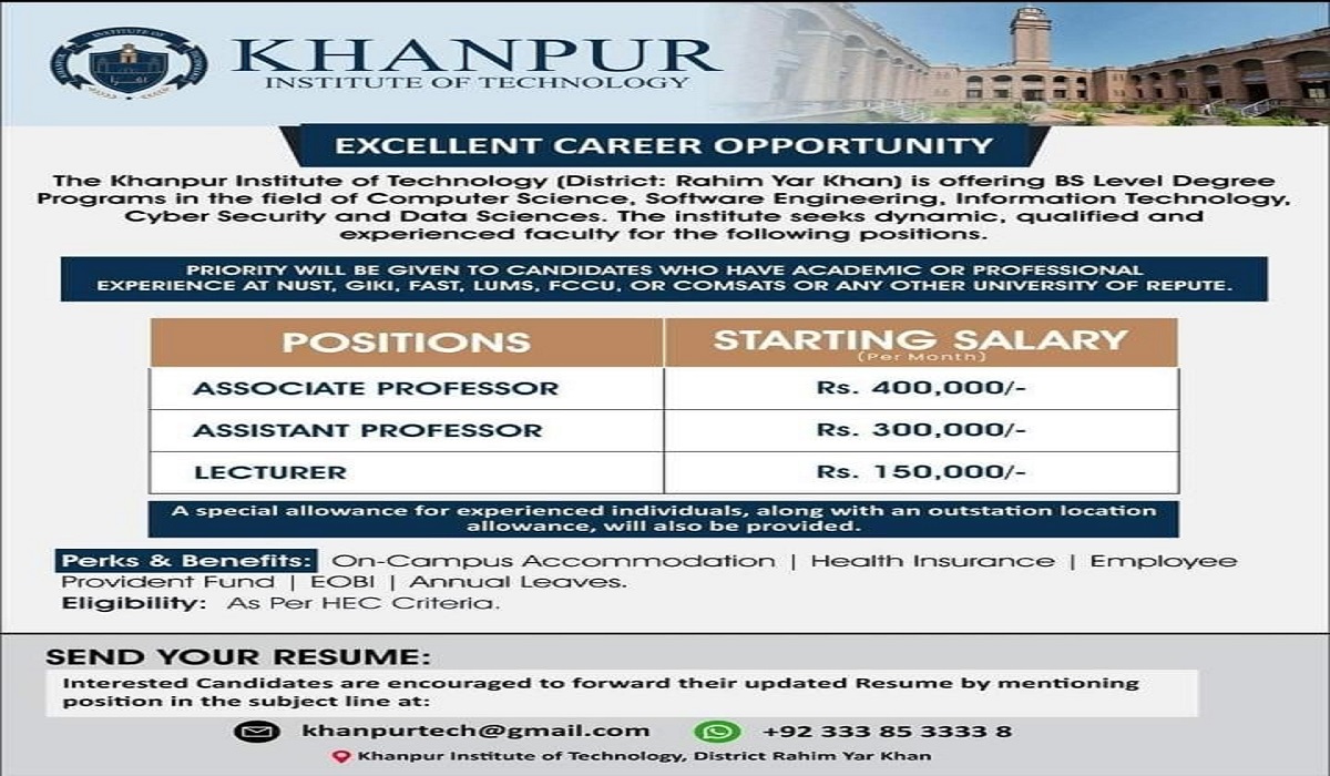 Read more about the article Jobs: Teaching Jobs at Kanpur University of technology (KUT) 2024