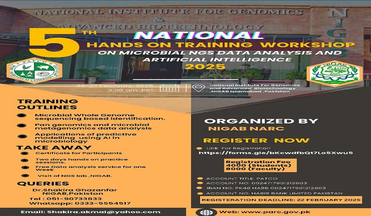 You are currently viewing Event: 5th National Hands On Training Workshop on “Microbial NGS Data Analysis and Artificial Intelligence 2025”