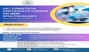 Read more about the article Event: Course on NMR Spectroscopy brought to you by OIC-COMSTECH