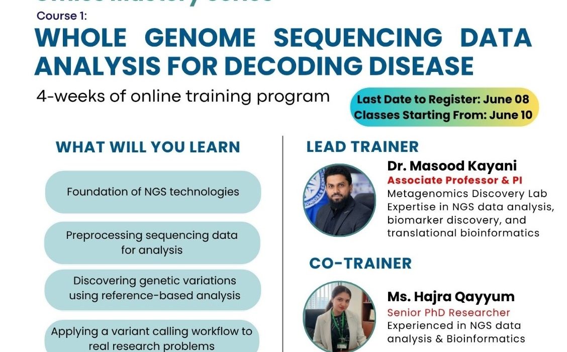 Event:  Online Training on Whole Genome Sequencing Data Analysis For Decoding Disease