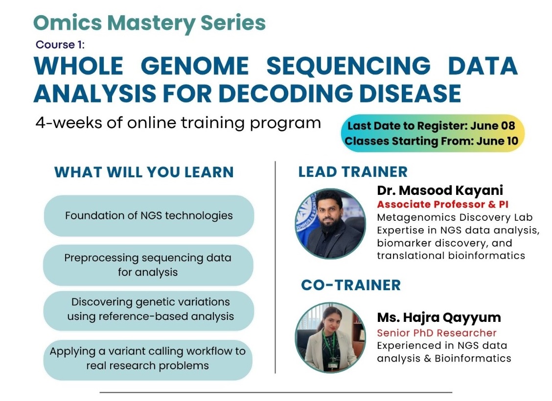 Read more about the article Event:  Online Training on Whole Genome Sequencing Data Analysis For Decoding Disease