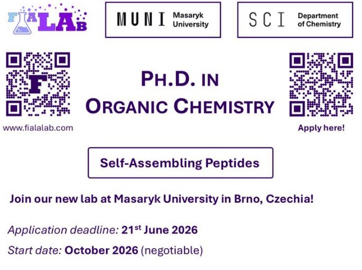 Event:  Fully Funded Ph.D. In Organic Chemistry –  Fiala Lab, Masaryk University (Brno, Czechia), Czech Republic