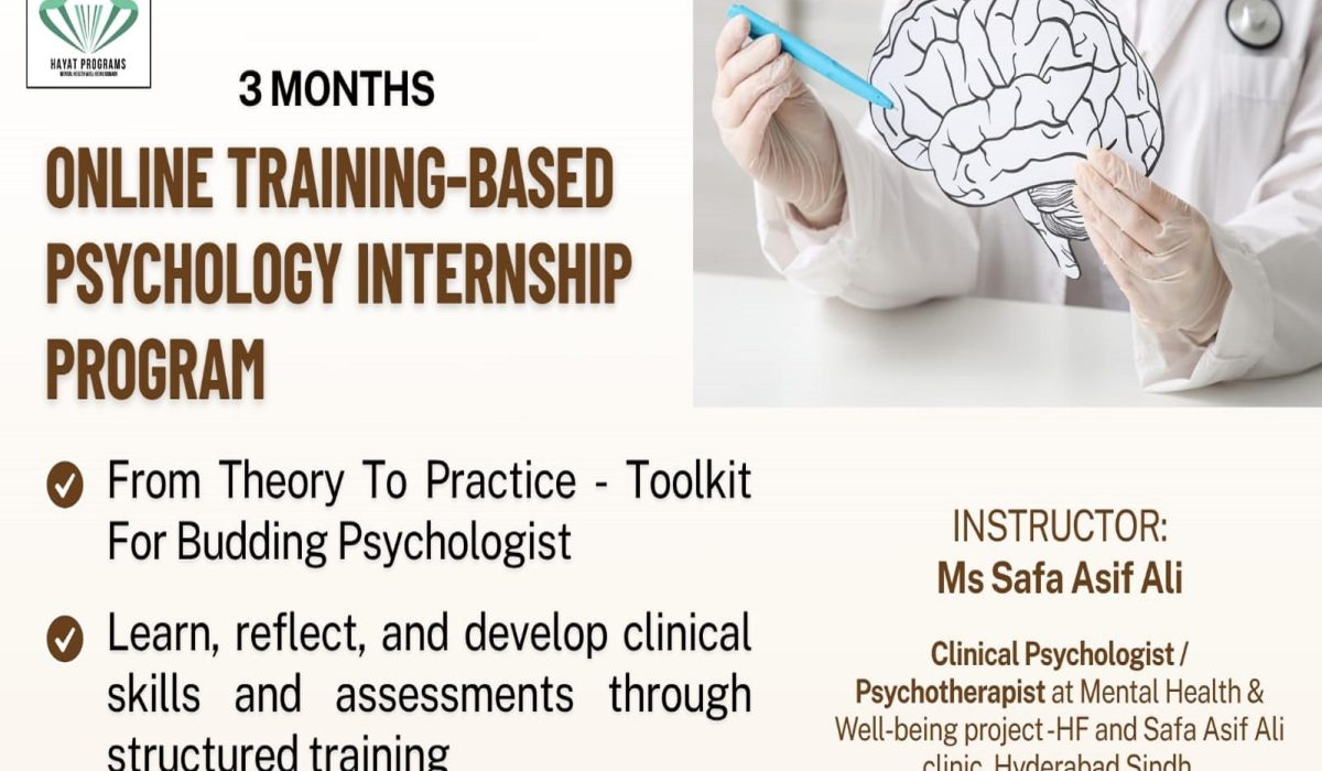 Event: 3-Month Online Training-Based Psychology Internship Program